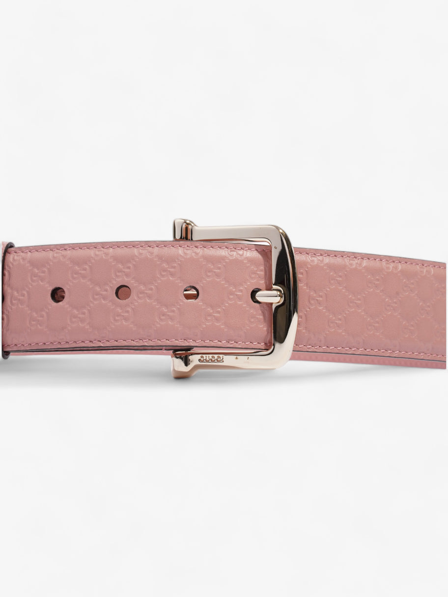 Buckle Belt Pink Leather 90cm 36