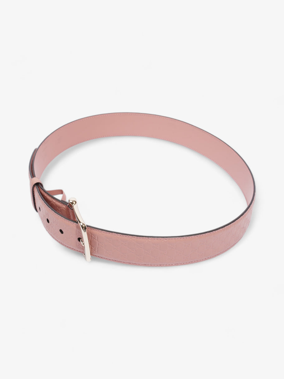 Buckle Belt Pink Leather 90cm 36