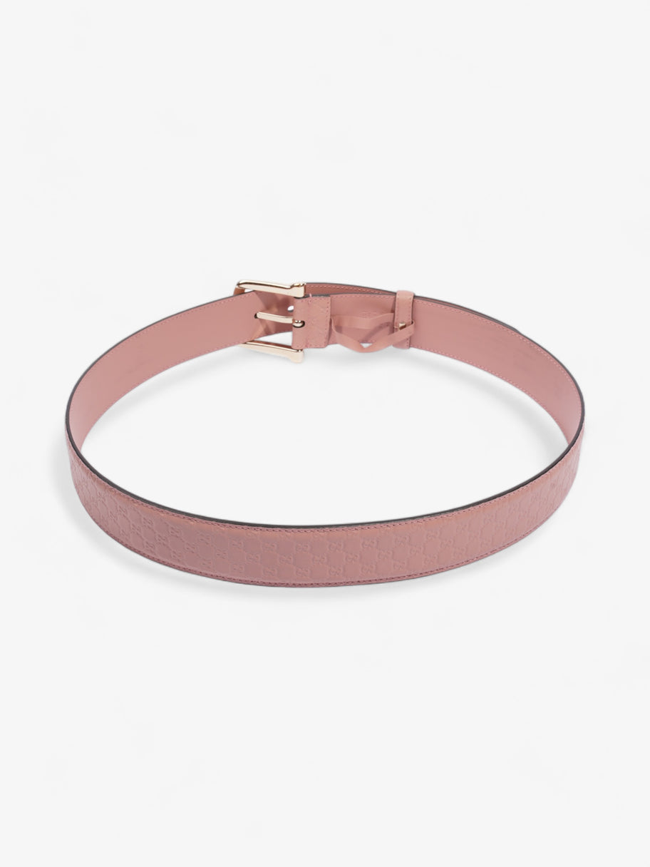 Buckle Belt Pink Leather 90cm 36