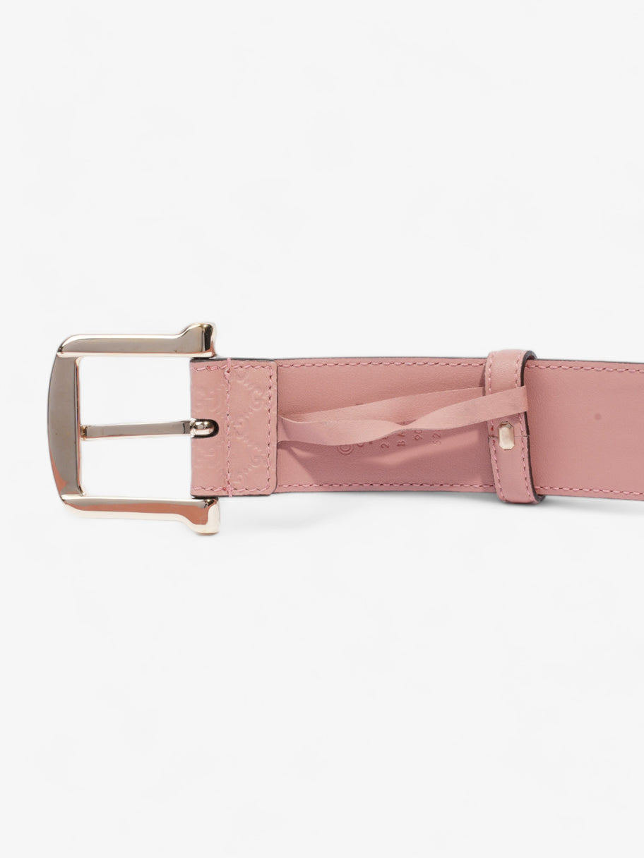 Buckle Belt Pink Leather 90cm 36