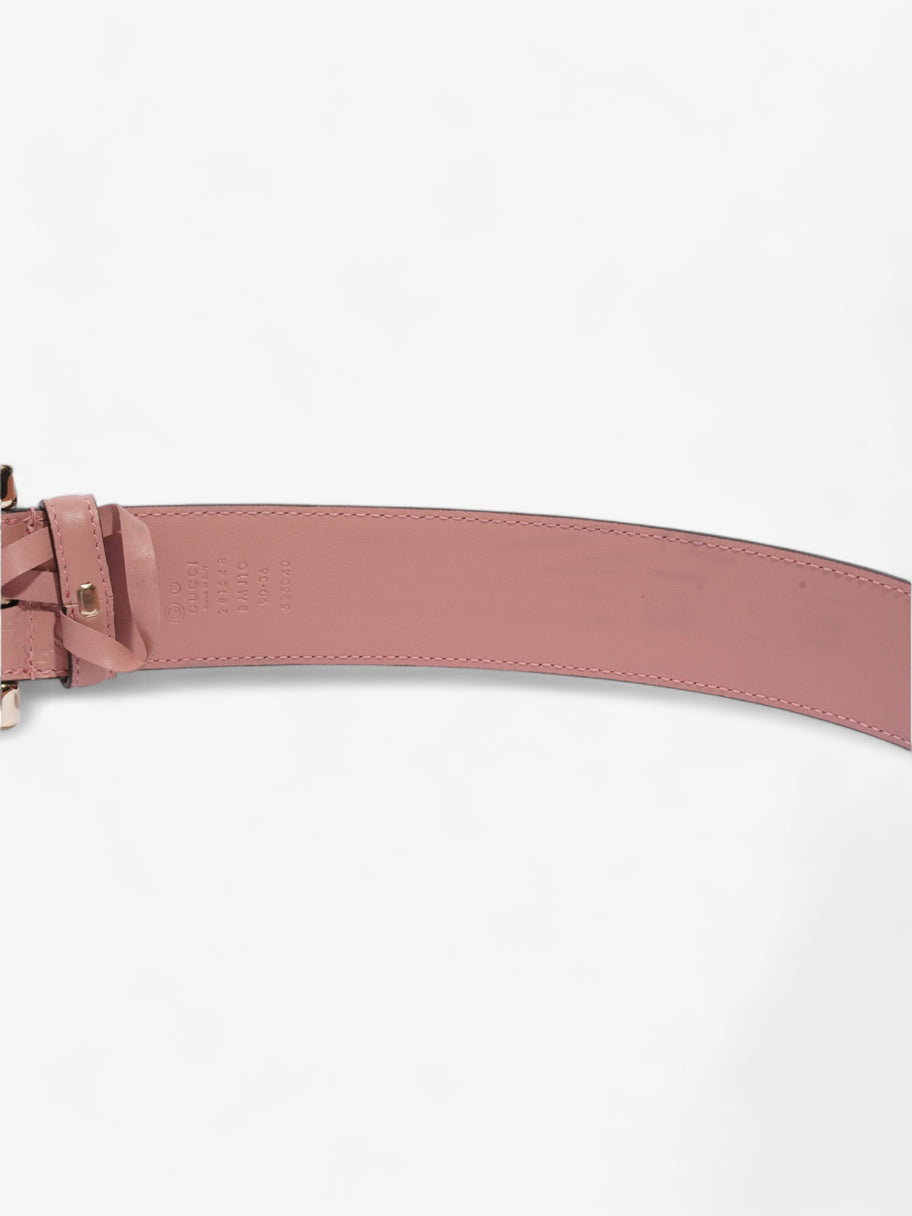 Buckle Belt Pink Leather 90cm 36