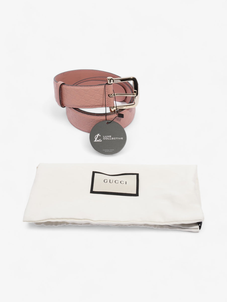 Buckle Belt Pink Leather 90cm 36