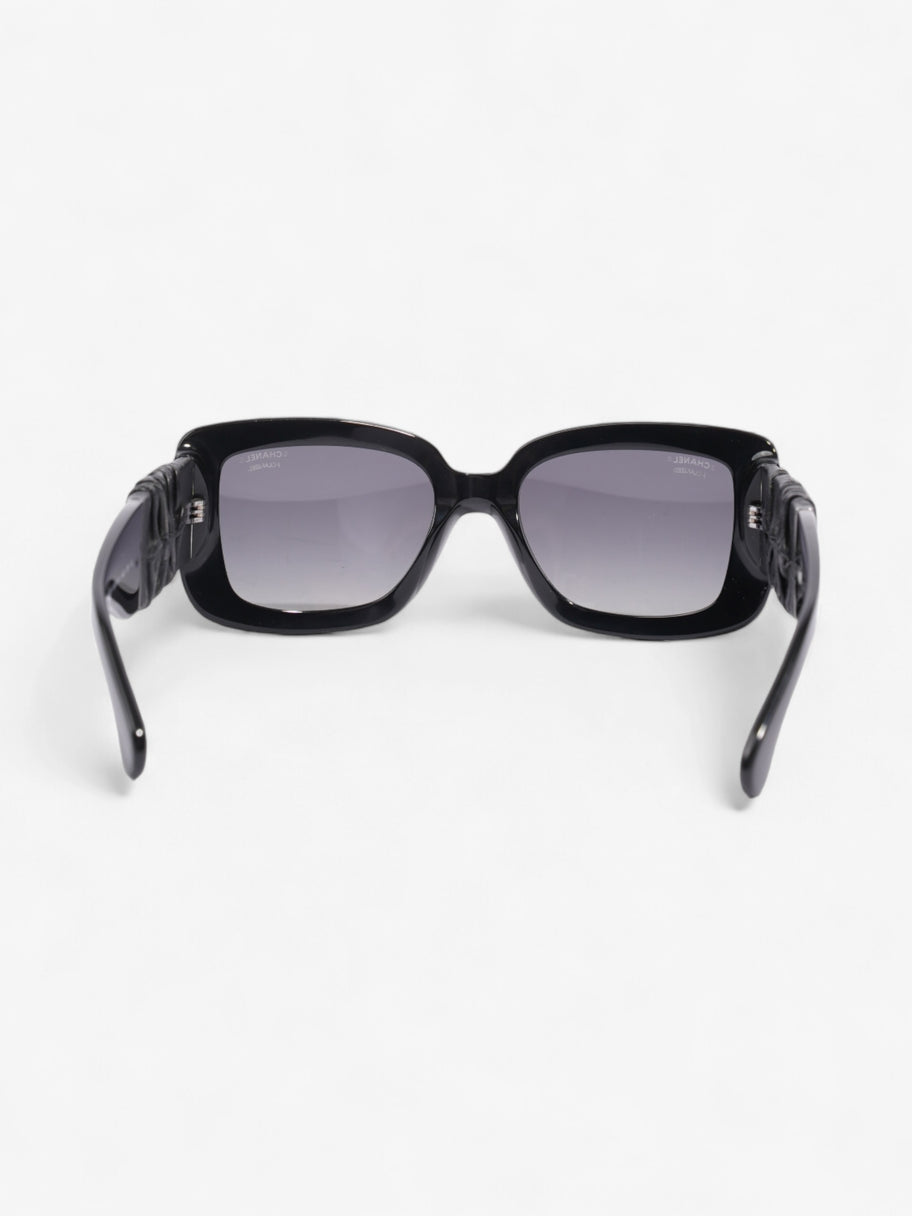 Chanel Rectangular Framed Sunglasses Black Acetate 140mm Image 3