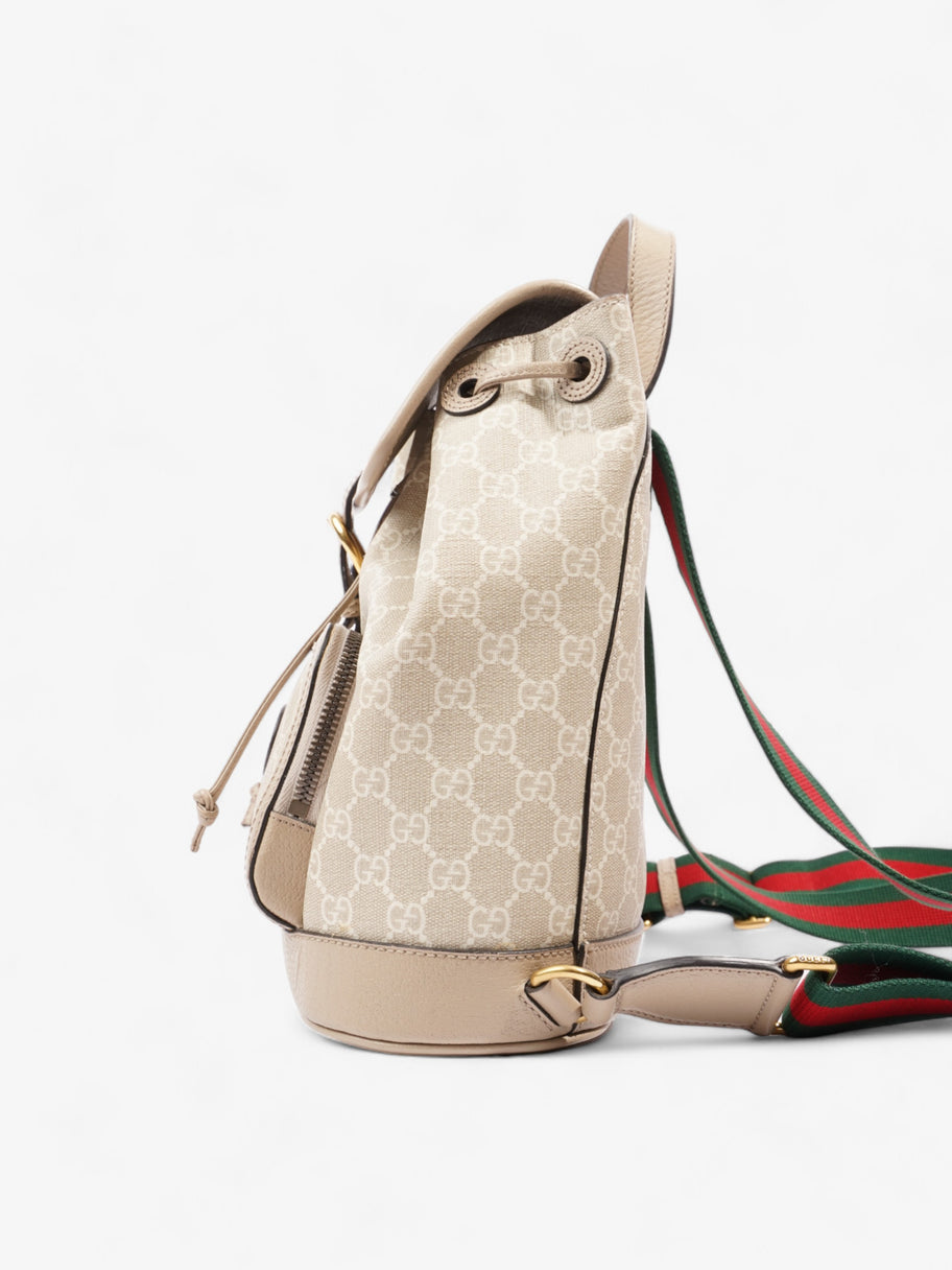 Gucci Interlocking G Backpack Beige And White GG Supreme Coated Canvas Small Image 3