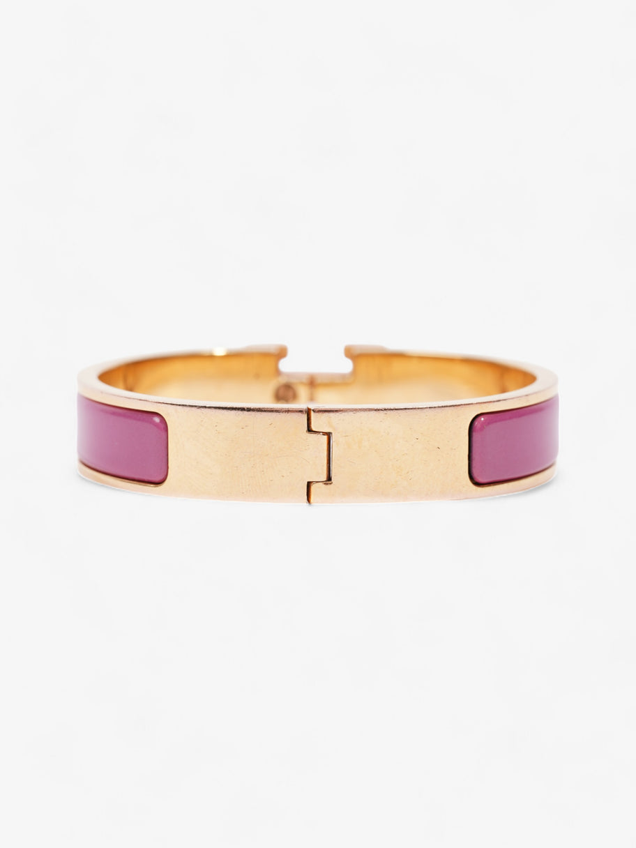 Hermes Clic H Bracelet Gold / Pink Enamel PM Image 4