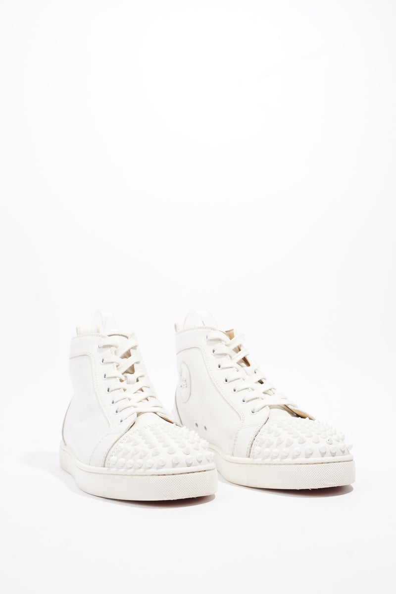  Junior Spike High Top White Leather EU 41.5 UK 7.5