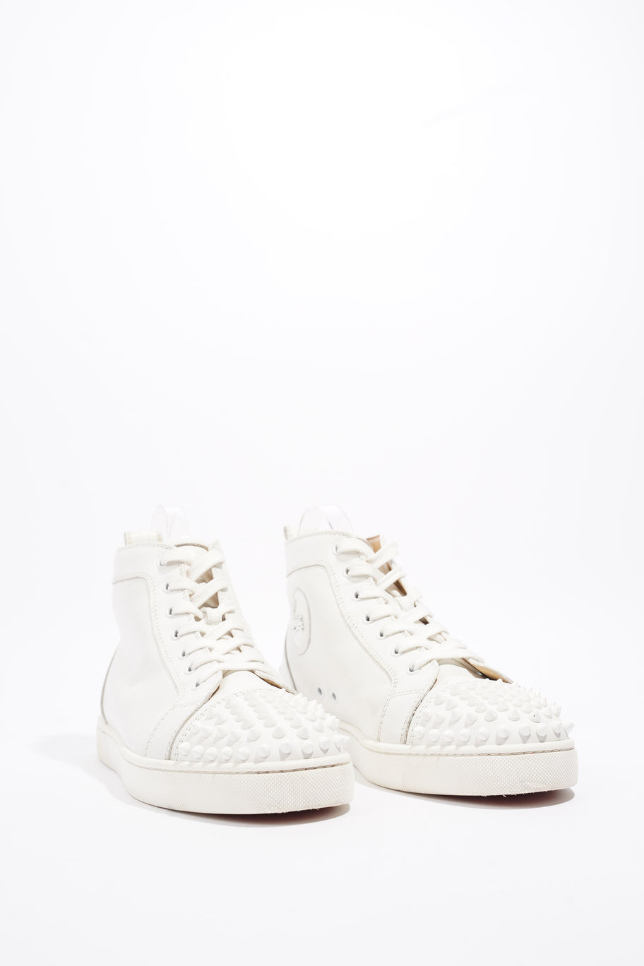 Junior Spike High Top White Leather EU 41.5 UK 7.5 Image 1