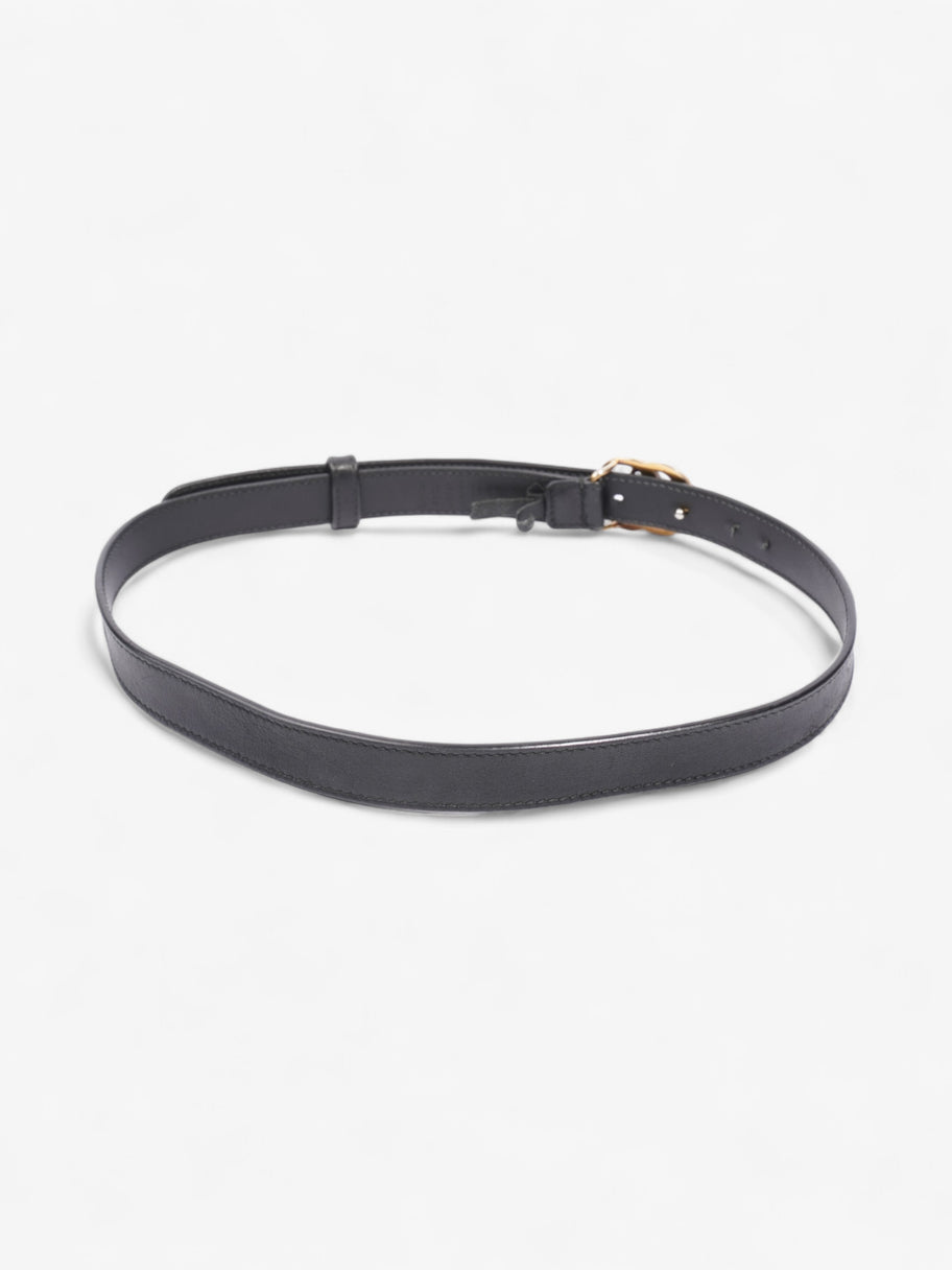 Gucci GG Marmont Thin Belt Black / Gold Leather 70cm / 28