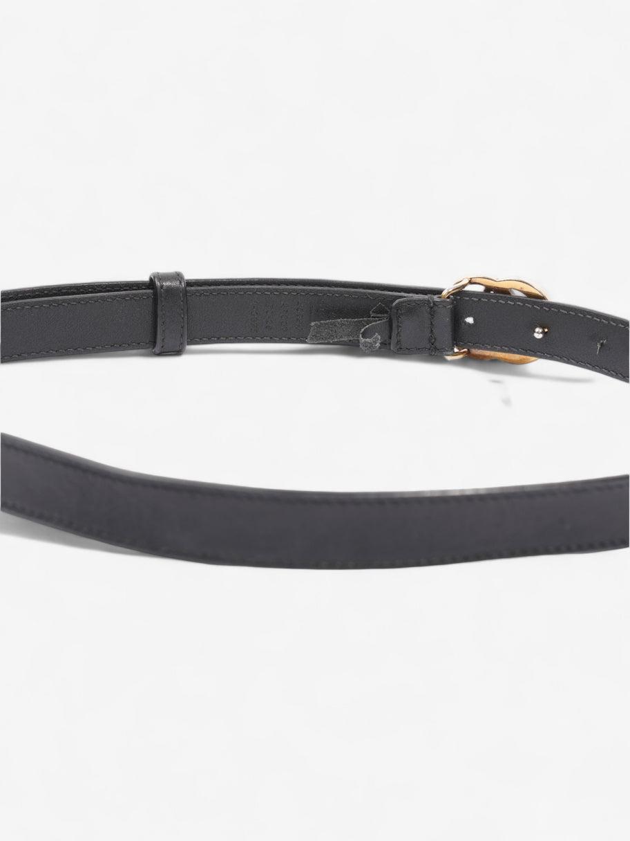 Gucci GG Marmont Thin Belt Black / Gold Leather 70cm / 28