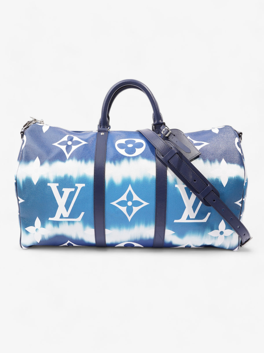 Louis Vuitton Keepall Bandouliere Escale 50 Blue and White Monogram Coated Canvas Image 1