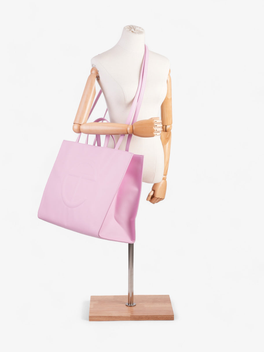 Telfar Shopping Tote Bubblegum Pink Polyurethane Large Image 2