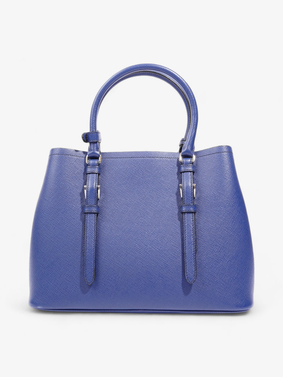 Prada Double Handle Tote Blue Saffiano Leather Image 4