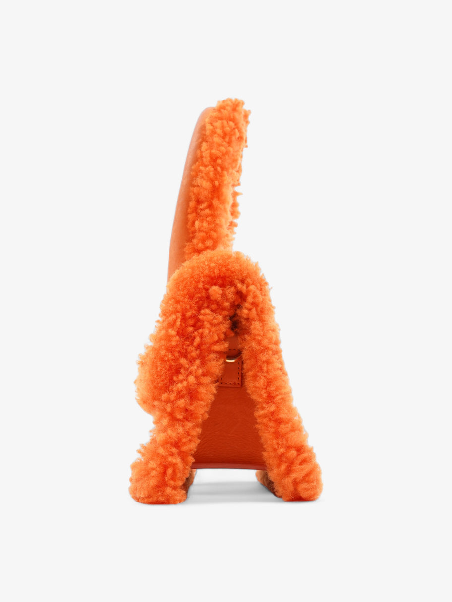 Jacquemus Le Chiquito Moyen Orange Shearling Image 3