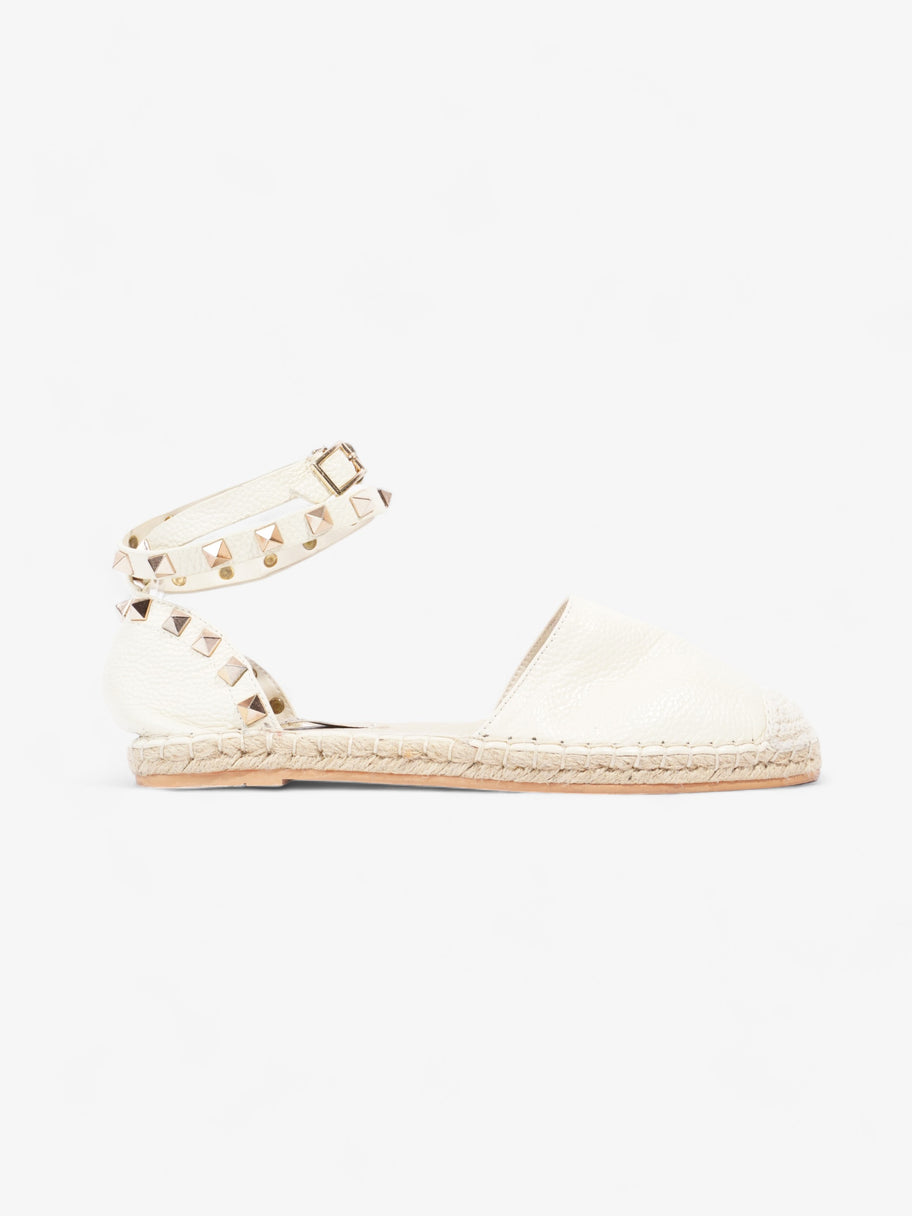 Rockstud Espadrille Cream Leather EU 38 UK 5 Image 1