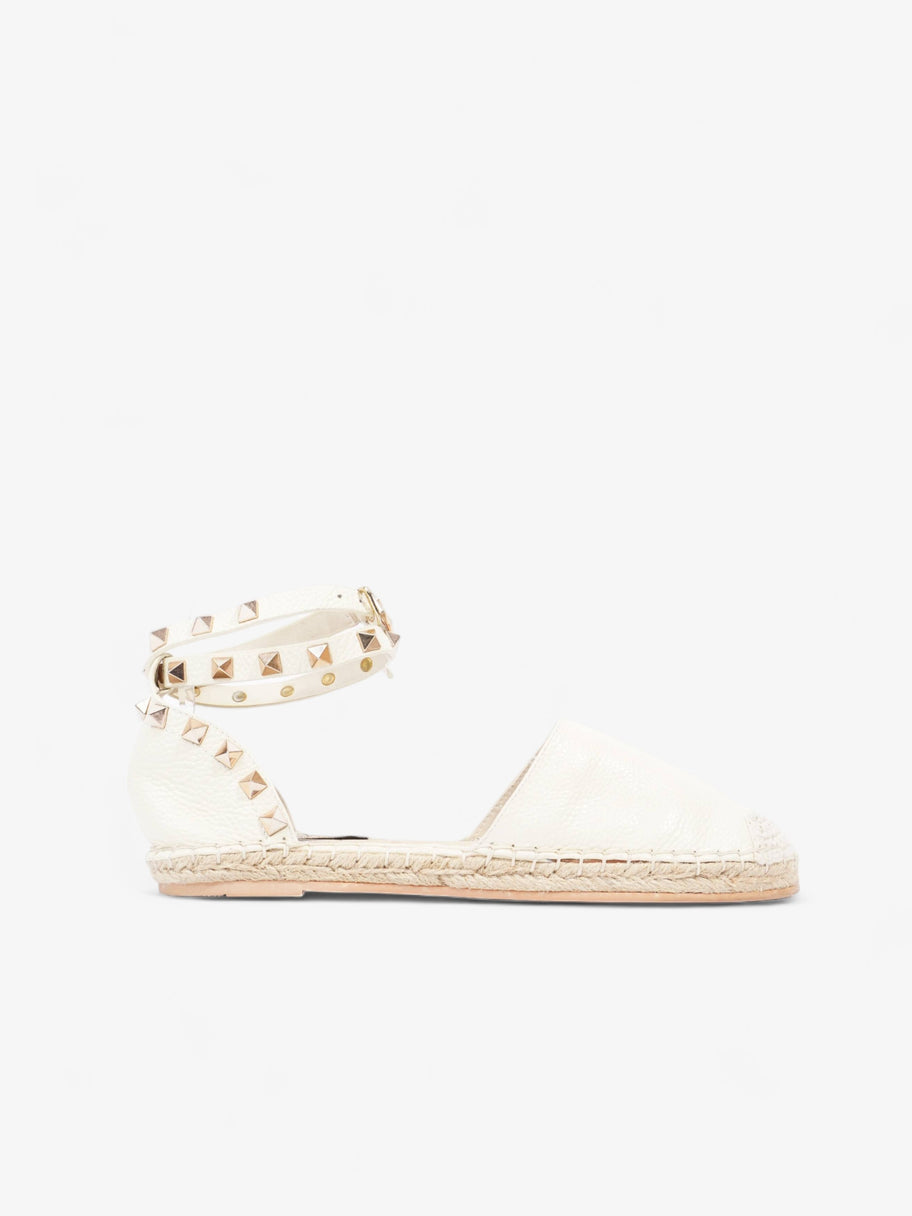 Rockstud Espadrille Cream Leather EU 38 UK 5 Image 4