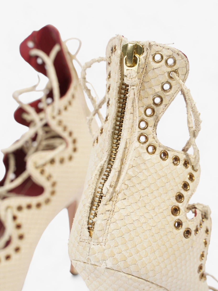 Isabel Marant Lace Sandals 100 Cream Python EU 38 UK 5 Image 10