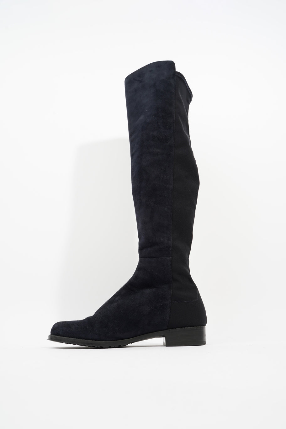 Stuart Weitzman Knee High Boot Navy Suede EU 37.5 UK 4.5 Image 3