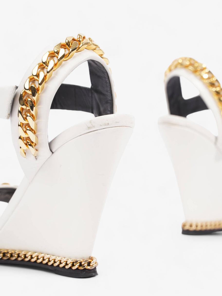 Giuseppe Zanotti Wedge White / Gold Leather EU 37.5 UK 4.5 Image 10