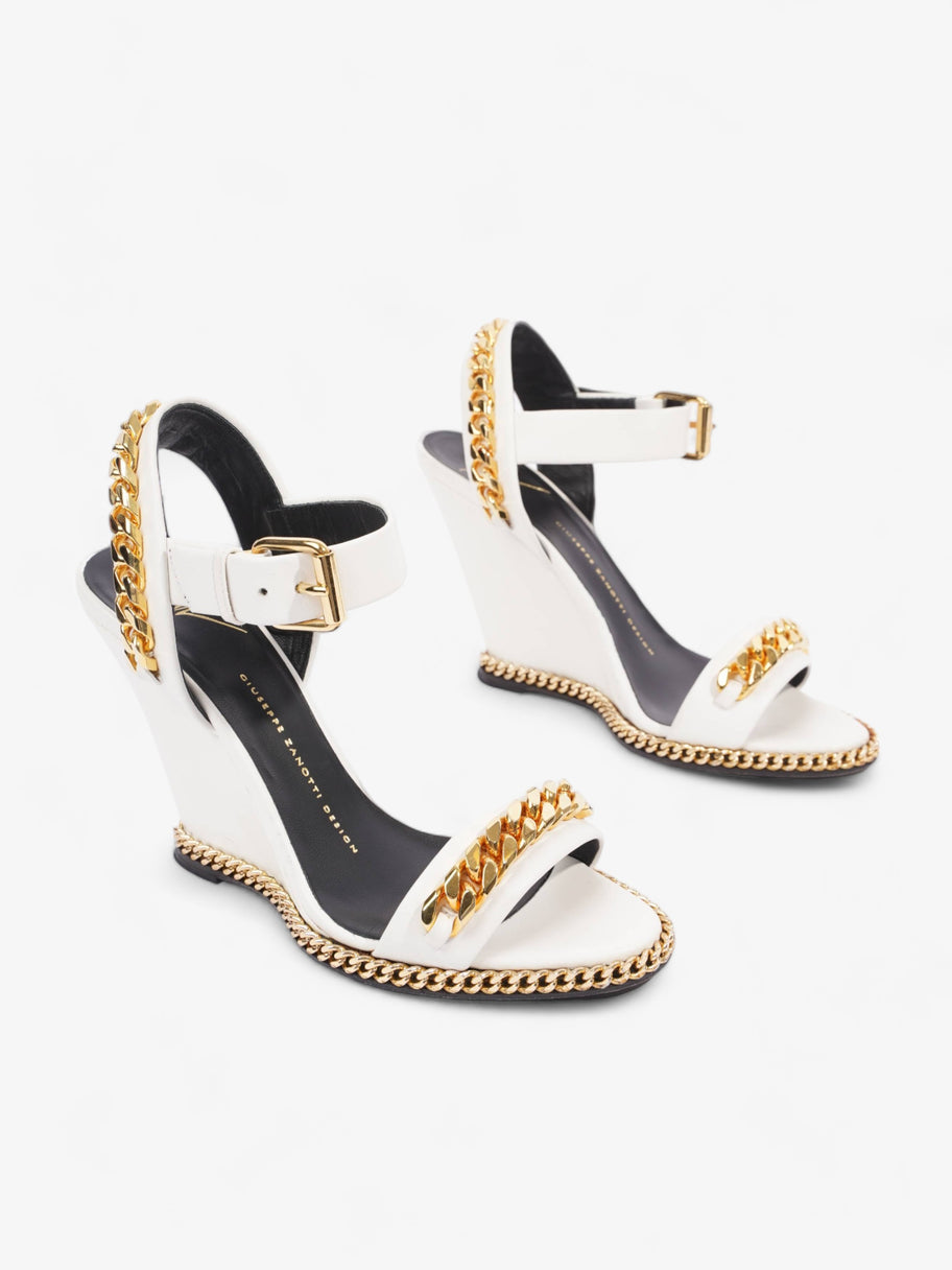 Giuseppe Zanotti Wedge White / Gold Leather EU 37.5 UK 4.5 Image 2