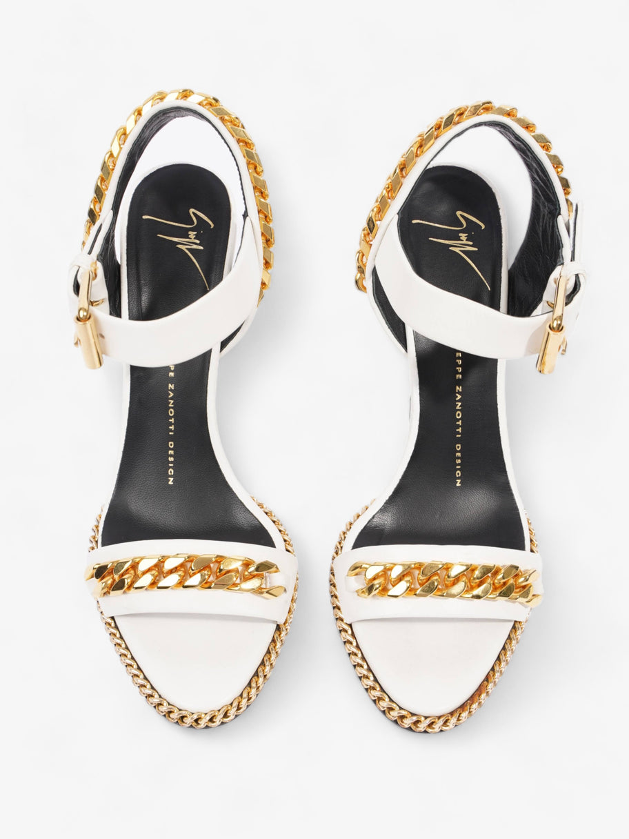 Giuseppe Zanotti Wedge White / Gold Leather EU 37.5 UK 4.5 Image 7