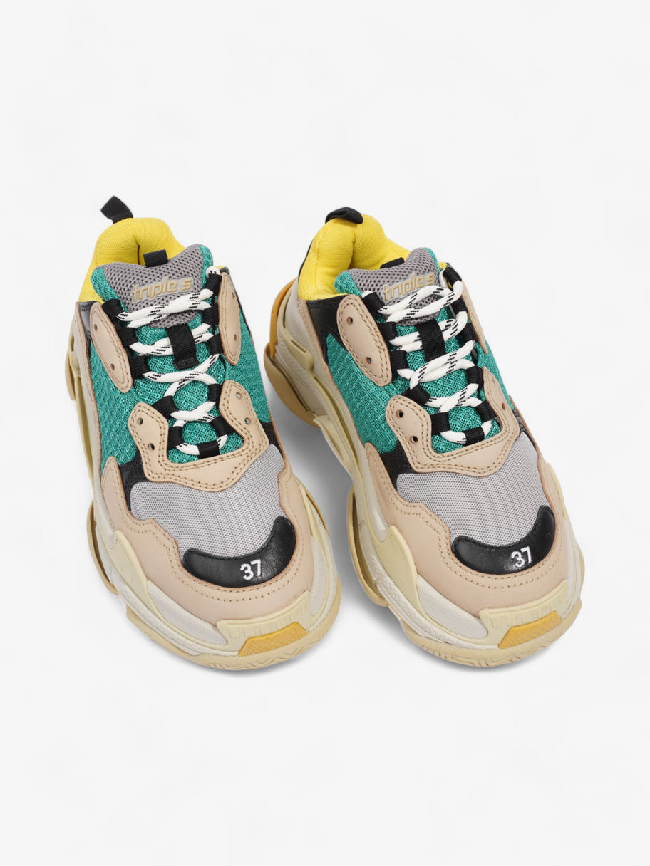 Balenciaga Triple S Yellow / Green / Beige Mesh EU 37 UK 4 Image 7