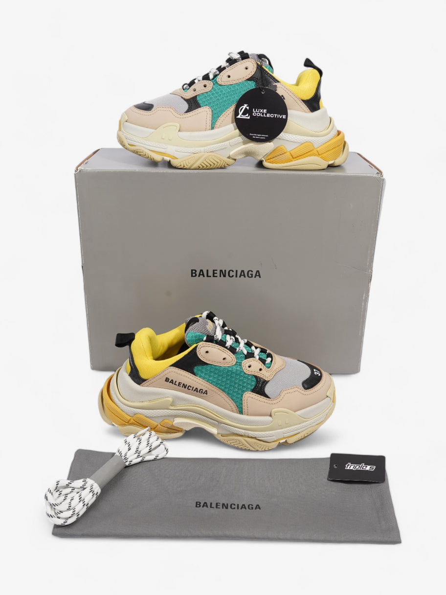 Balenciaga Triple S Yellow / Green / Beige Mesh EU 37 UK 4 Image 9