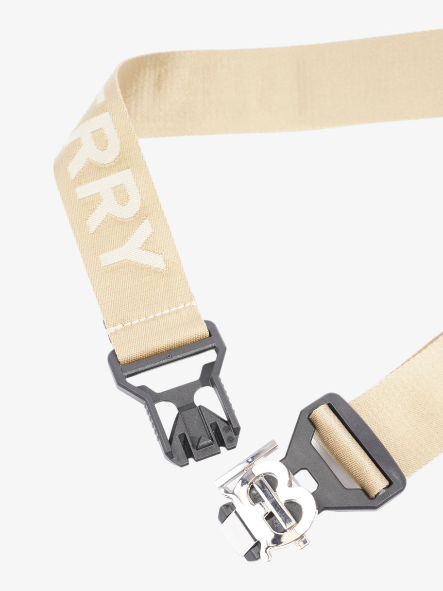 Burberry TB Sport Clip Belt Beige / Black Canvas 100cm 40