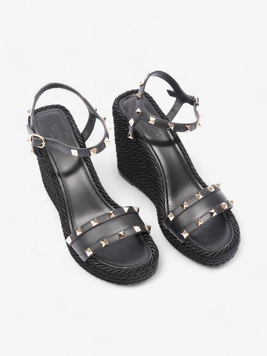 Valentino Rockstud Wedges 115mm Black Leather EU 40 UK 7 Image 7