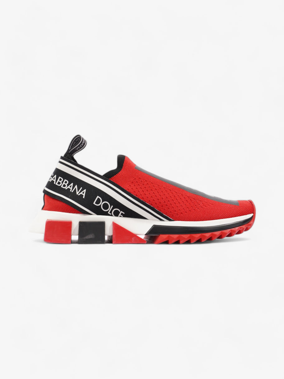 Dolce and Gabbana Sorrento Sneaker Red / Black Cotton EU 40.5 UK 7.5 Image 4