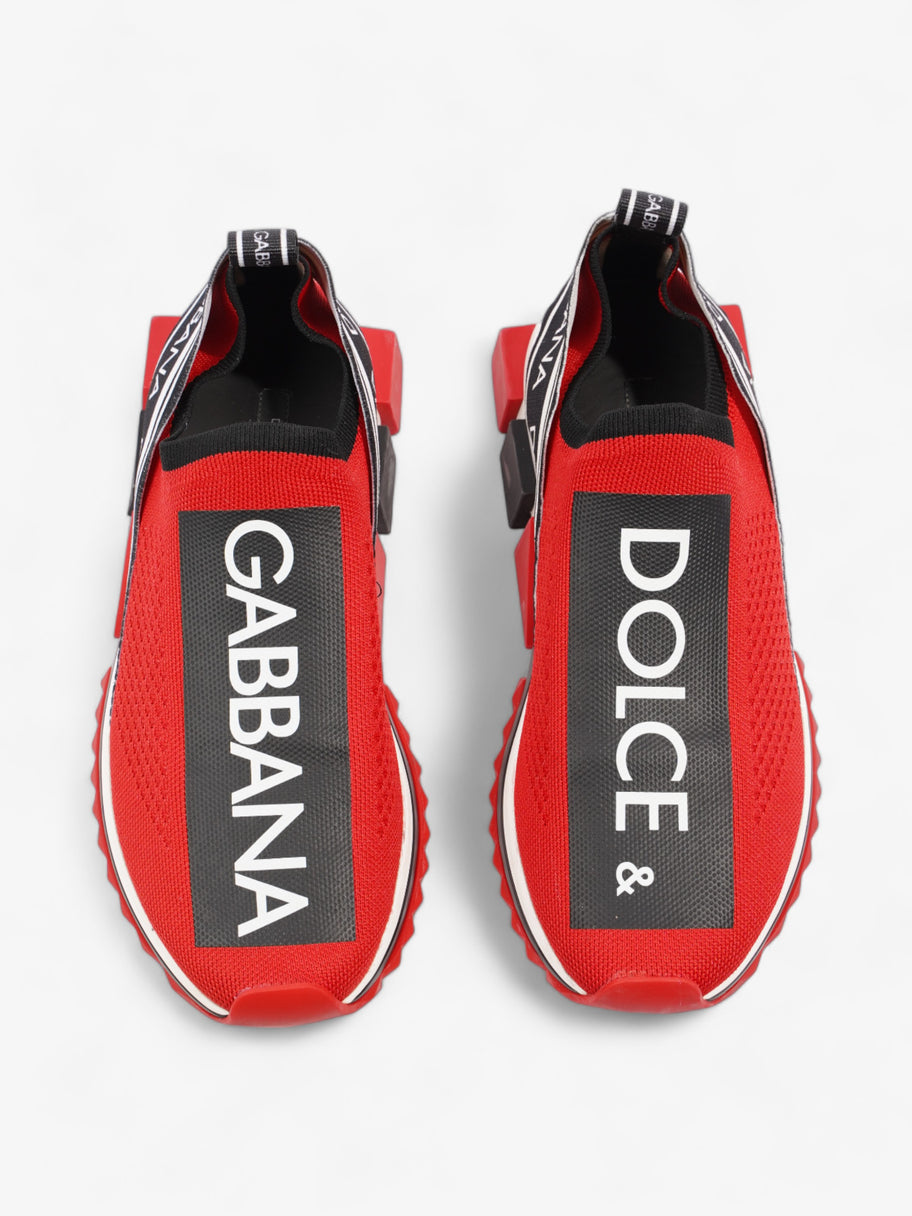 Dolce and Gabbana Sorrento Sneaker Red / Black Cotton EU 40.5 UK 7.5 Image 8