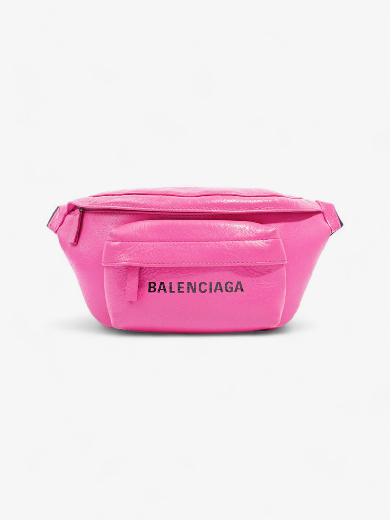  Balenciaga Everyday Waist Bag Neon Pink / Black Leather