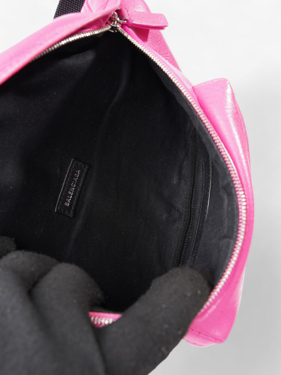 Balenciaga Everyday Waist Bag Neon Pink / Black Leather Image 7