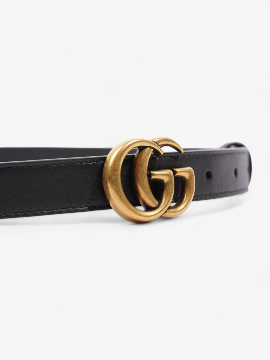 Gucci GG Marmont Thin Belt Black Leather 95cm / 38