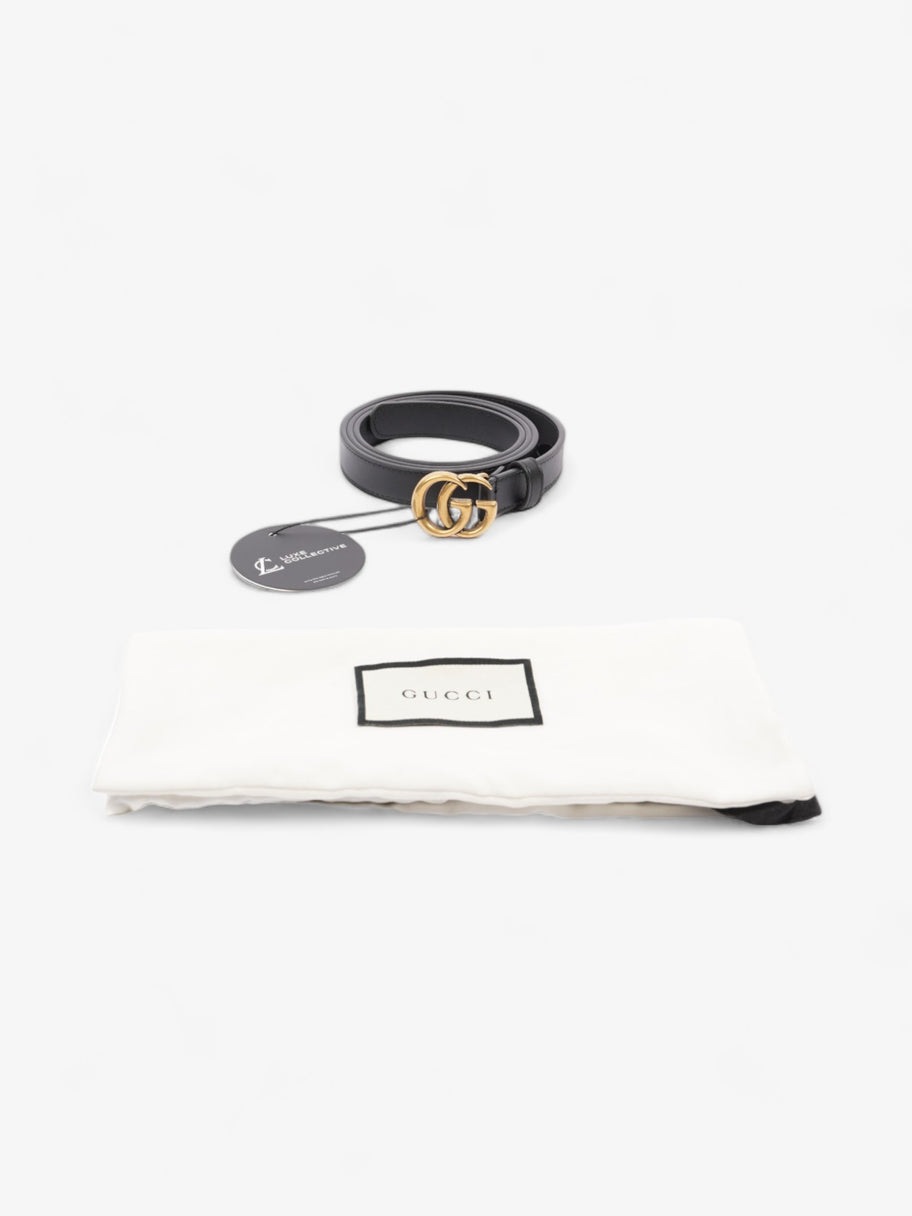 Gucci GG Marmont Thin Belt Black Leather 95cm / 38