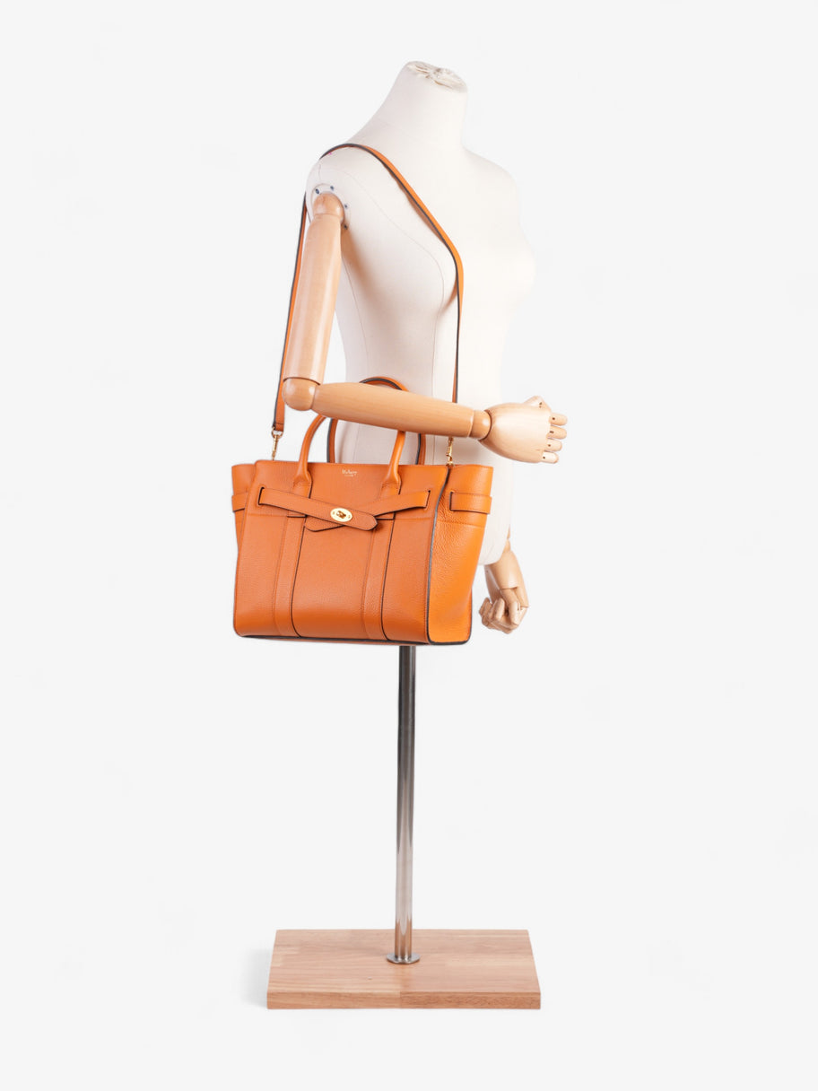 Mulberry Zipped Bayswater Orange Grained Leather Small Image 2