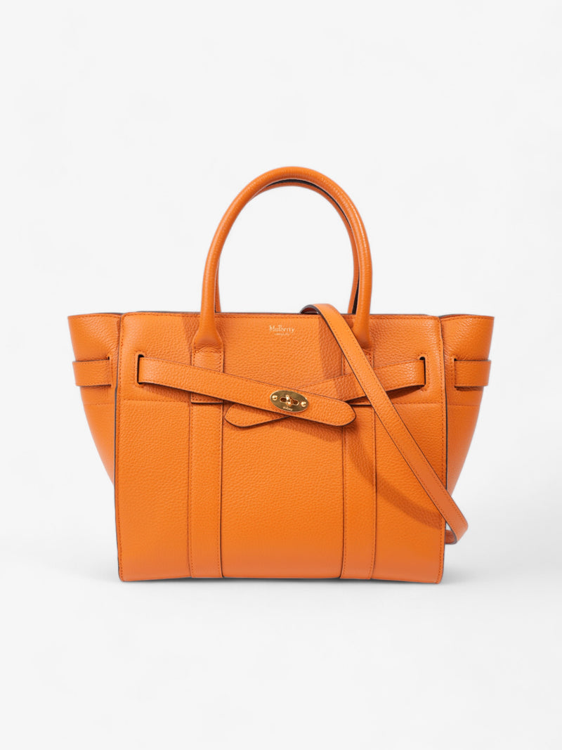  Mulberry Zipped Bayswater Orange Grained Leather Small