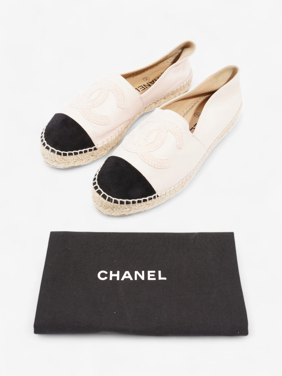 Chanel Espadrilles Pink / Black Leather EU 38 UK 5 Image 10