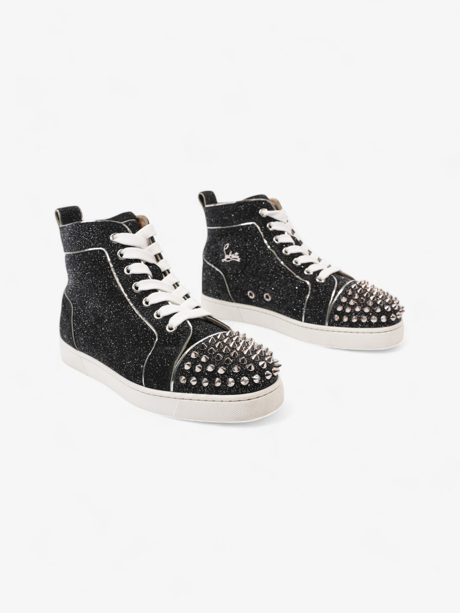 Christian Louboutin Lou Spikes High-tops Black / Silver Glitter EU 36.5 UK 3.5 Image 2