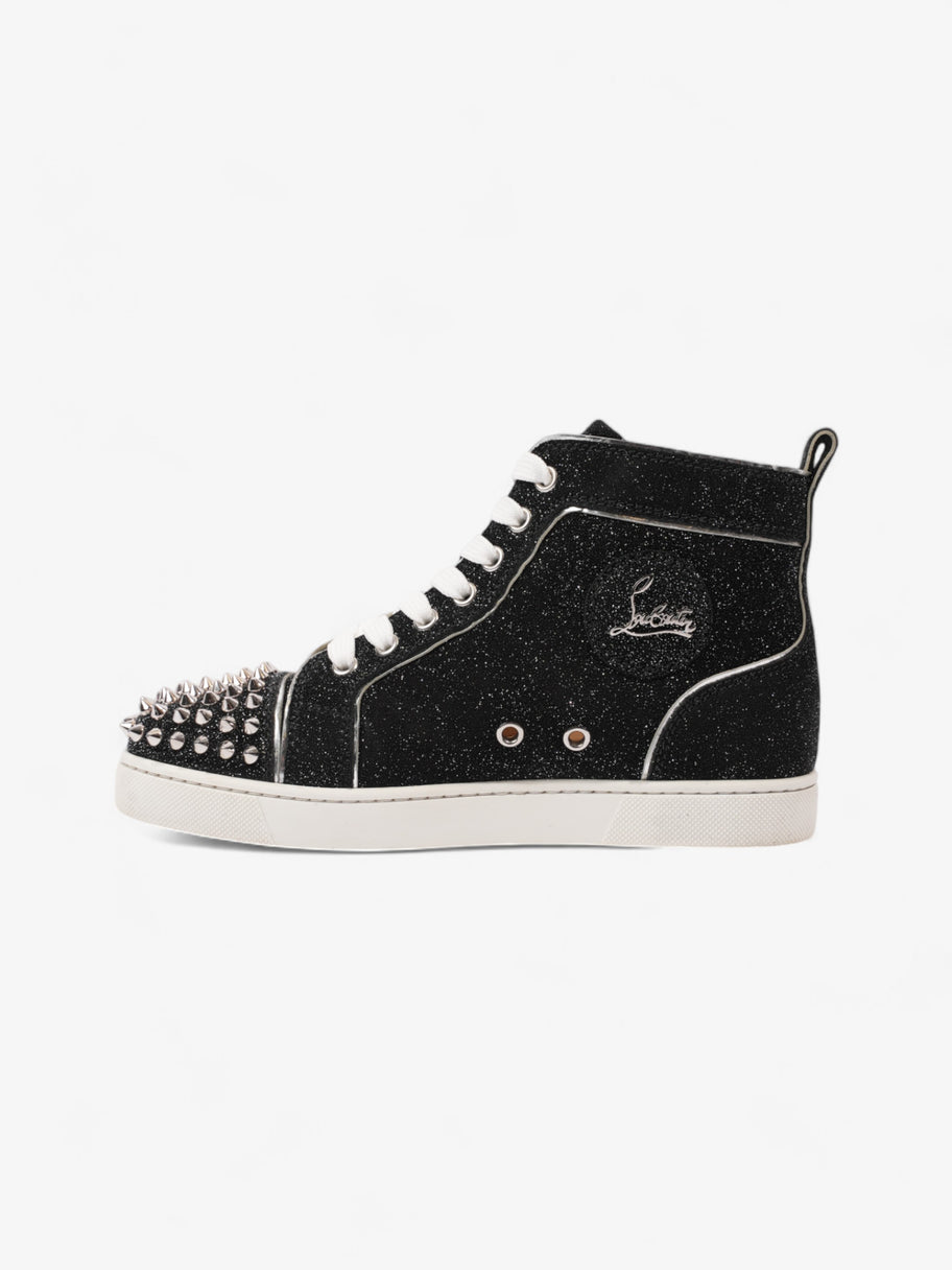 Christian Louboutin Lou Spikes High-tops Black / Silver Glitter EU 36.5 UK 3.5 Image 3