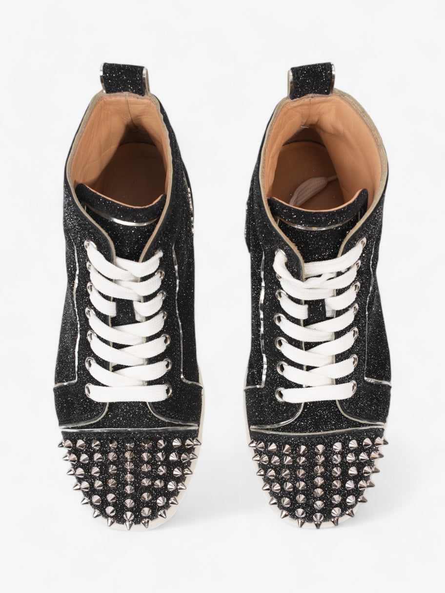 Christian Louboutin Lou Spikes High-tops Black / Silver Glitter EU 36.5 UK 3.5 Image 8