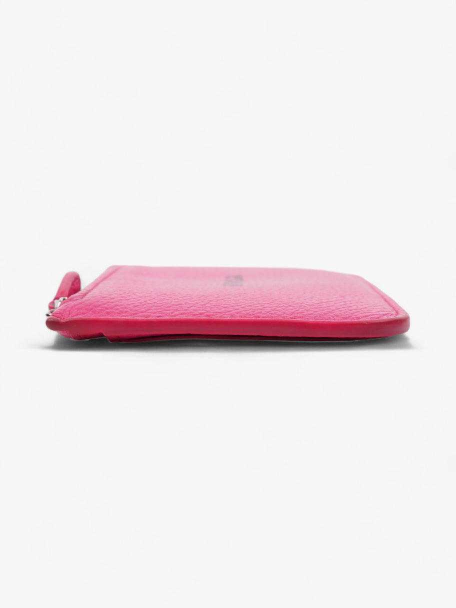 Balenciaga Logo Card Holder Neon Pink Leather Image 3