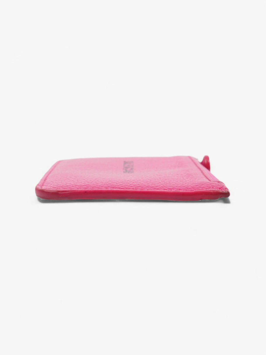 Balenciaga Logo Card Holder Neon Pink Leather Image 4