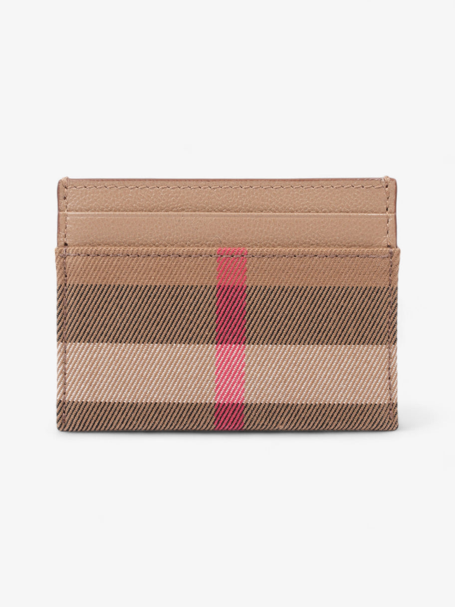 Burberry Check Card Case Chestnut Brown / House Check Cotton Image 1