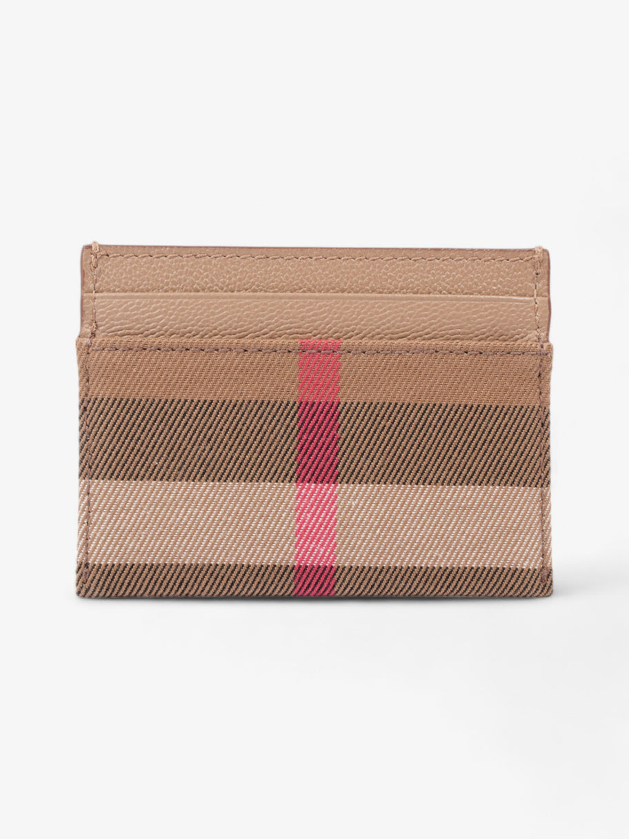 Burberry Check Card Case Chestnut Brown / House Check Cotton Image 2