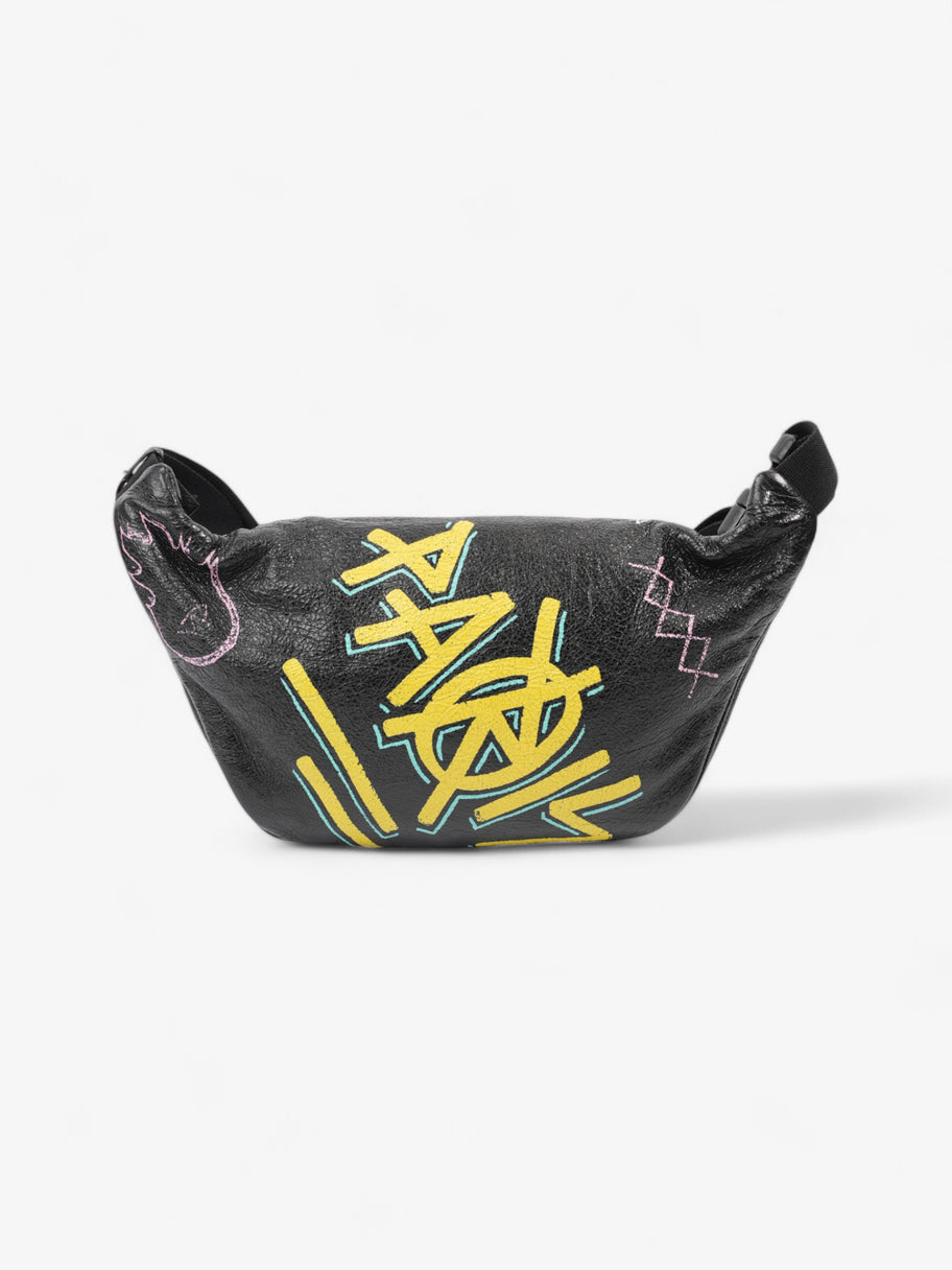 Balenciaga Graffiti Explorer Belt Bag Black / Yellow / Pink Leather Image 4