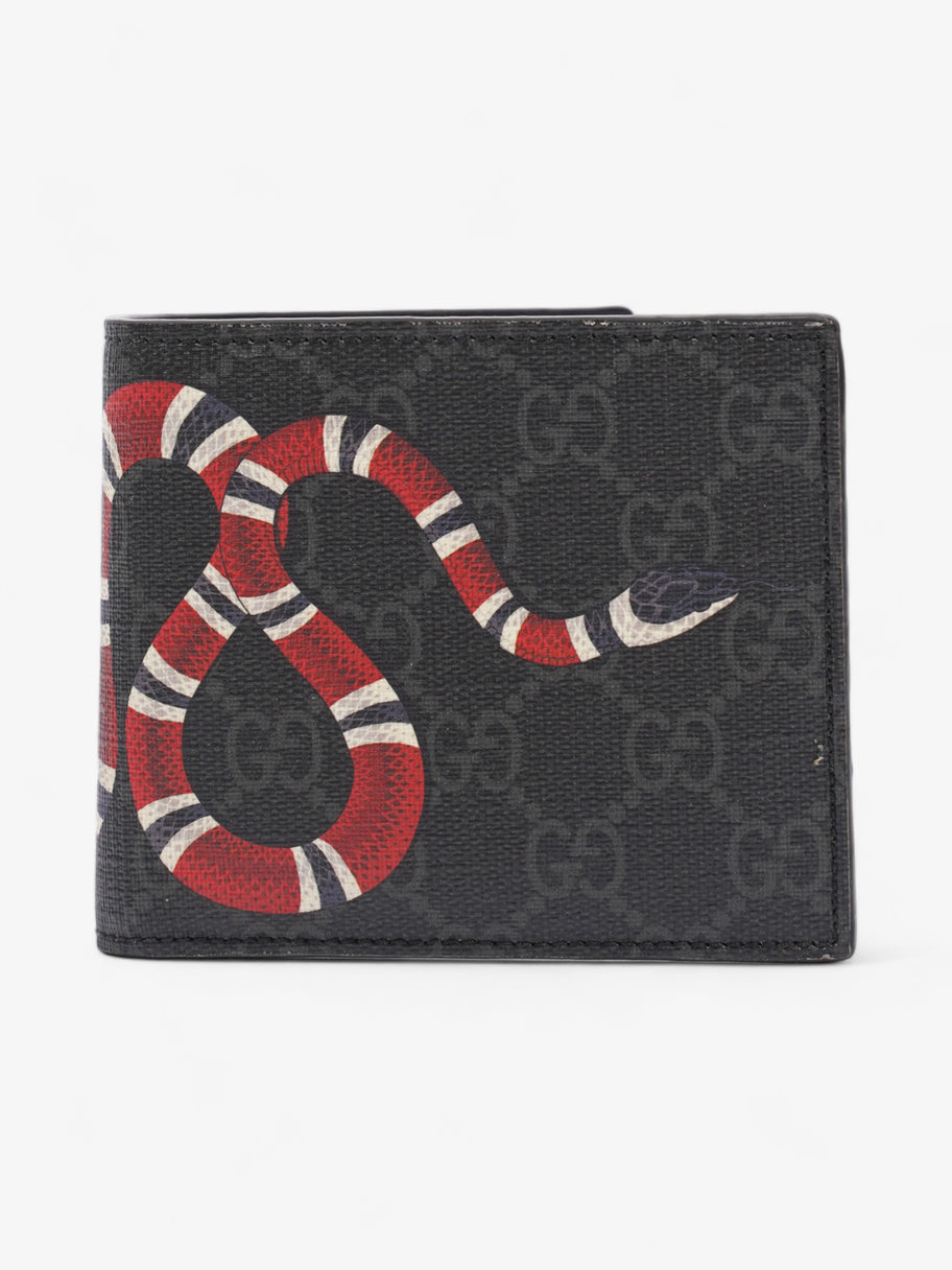 Kingsnake Print Wallet Black GG Supreme / Red / Navy Coated Canvas Image 1