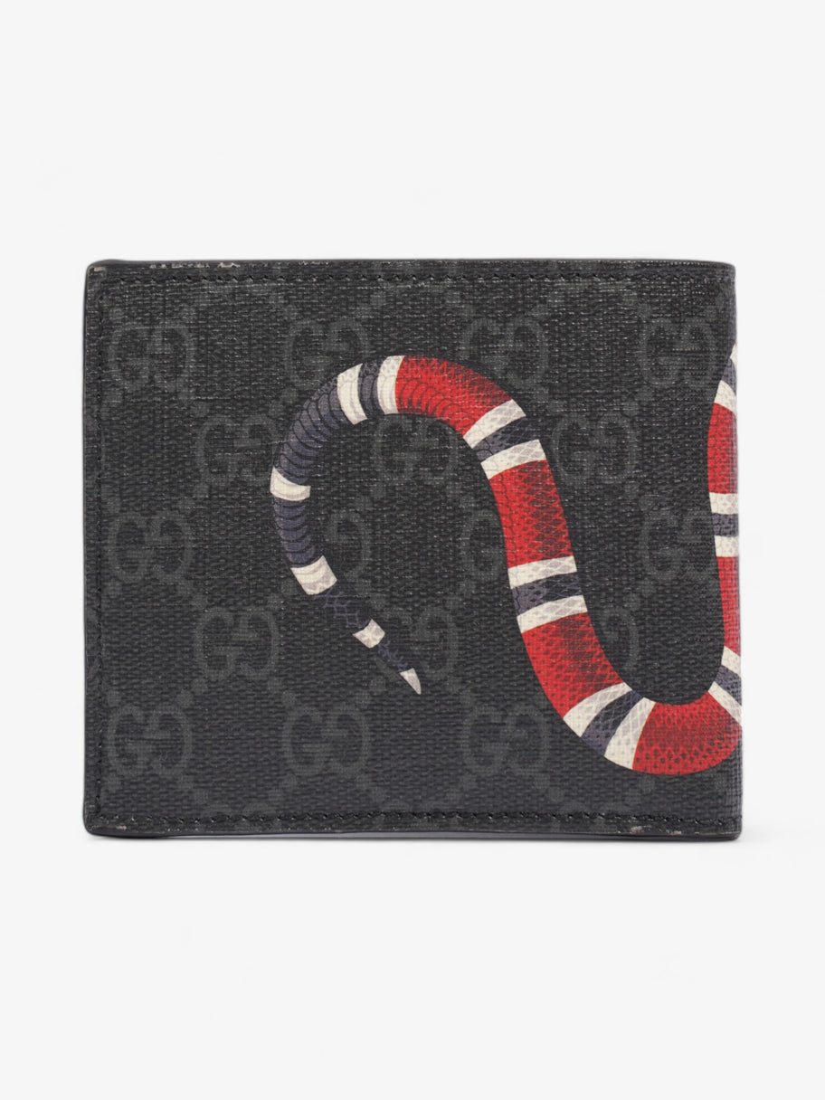 Kingsnake Print Wallet Black GG Supreme / Red / Navy Coated Canvas Image 3