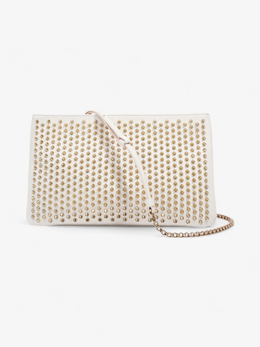 Christian Louboutin Loubiposh Chain Clutch White Leather Image 1