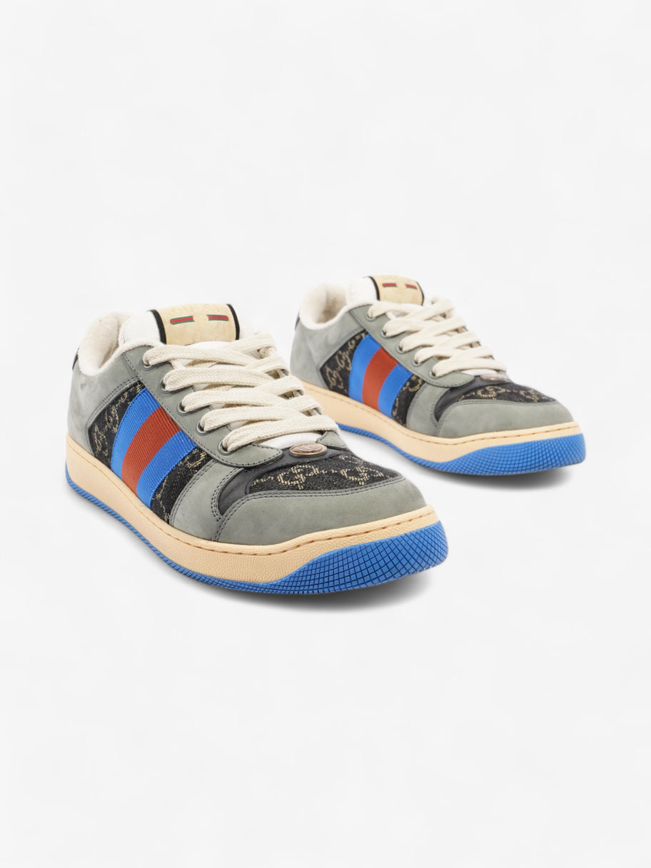 Gucci Screener Sneakers Black Monogram  / Grey / Blue Canvas EU 41 UK 7 Image 2