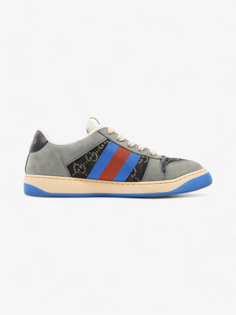 Gucci Screener Sneakers Black Monogram  / Grey / Blue Canvas EU 41 UK 7 Image 4